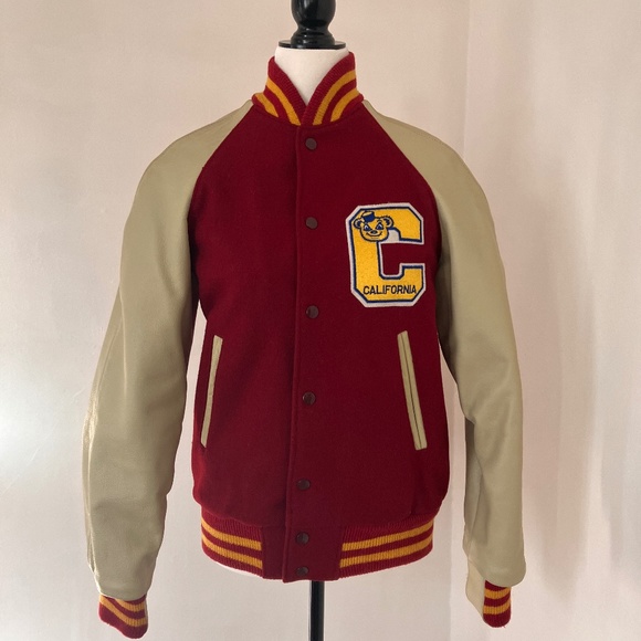 Vintage Leather and Wool Varsity Jacket - Picture 16 of 16